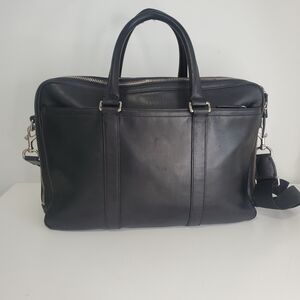 Coach Black Leather Briefcase